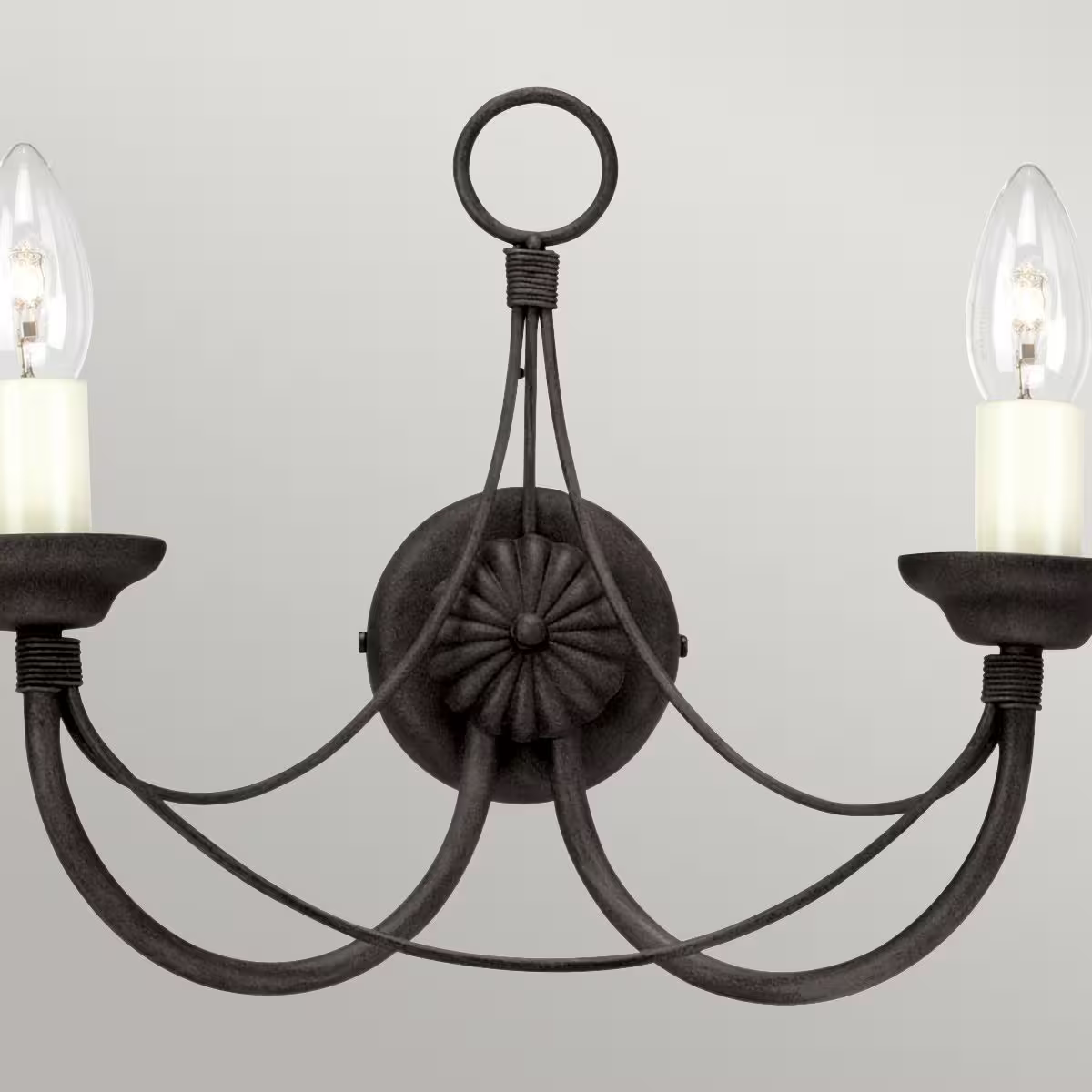 Carisbrooke 2-Light Wall Light in Black