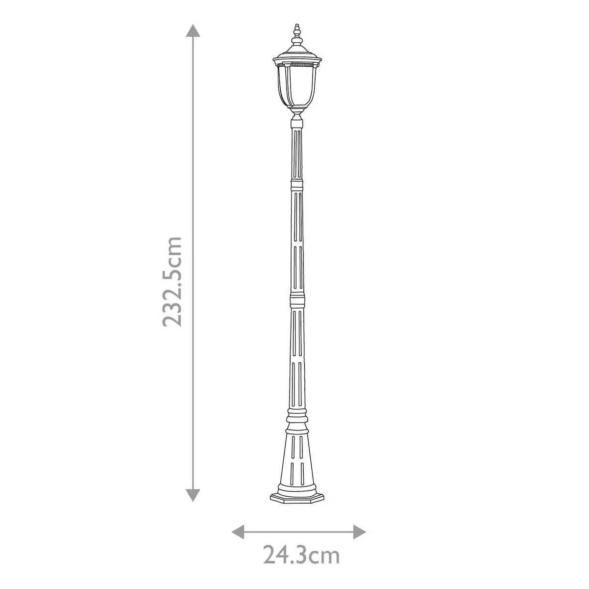 Cleveland 1-Light Single Head Lamp Post in Weathered Bronze