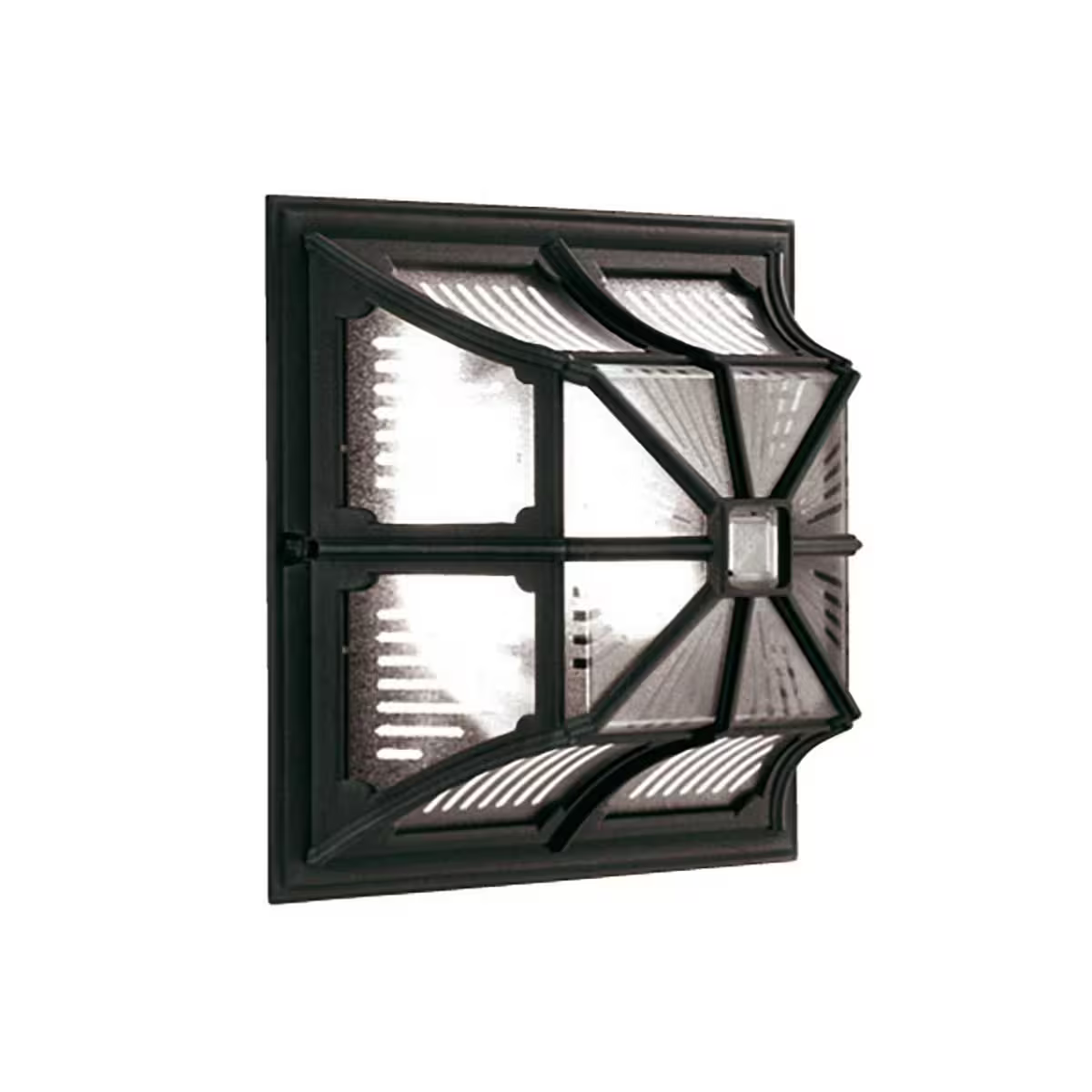 Chapel 1-Light Flush Lantern in Black