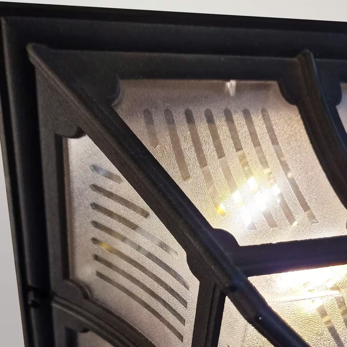 Chapel 1-Light Flush Lantern in Black