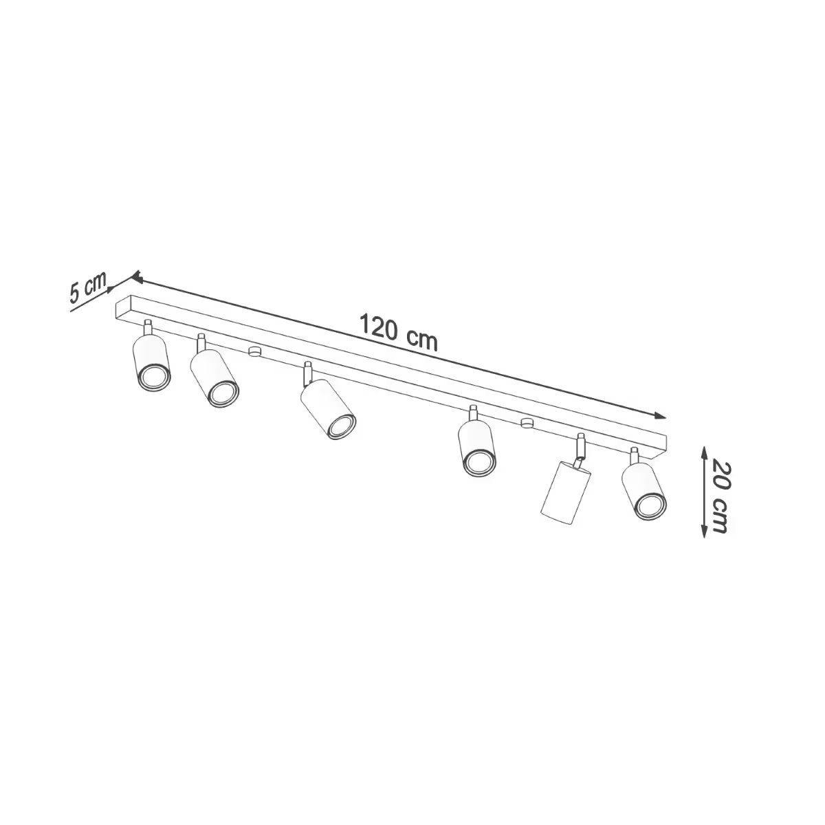 Berg 6 Ceiling Light