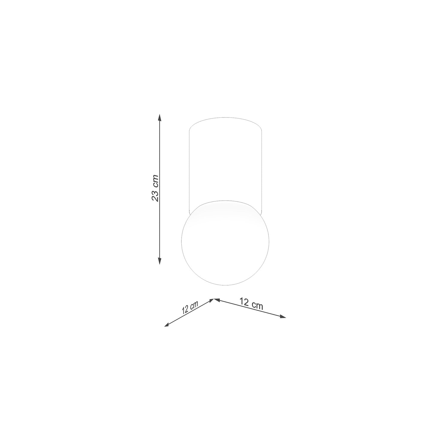 Boomo 12 Ceiling Light in Natural Wood