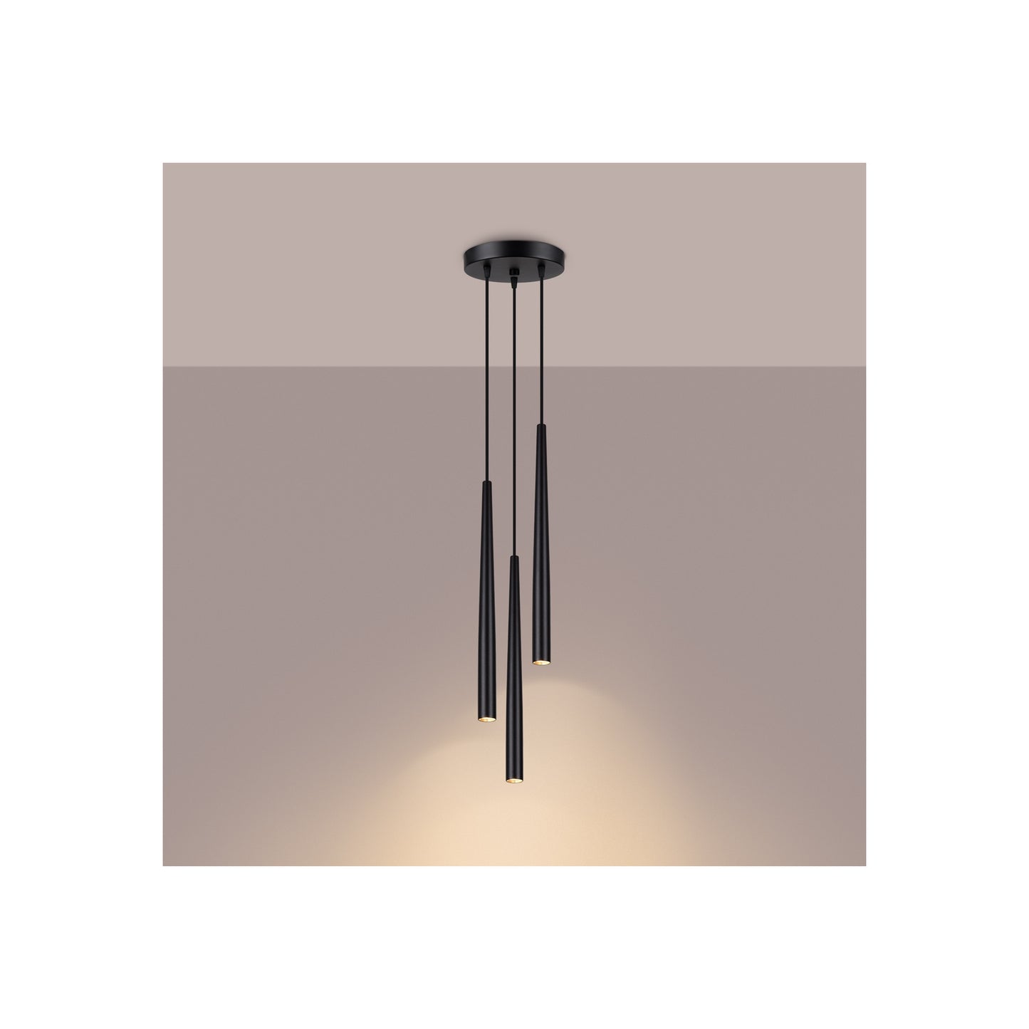 Bliss 3P Pendant in Black