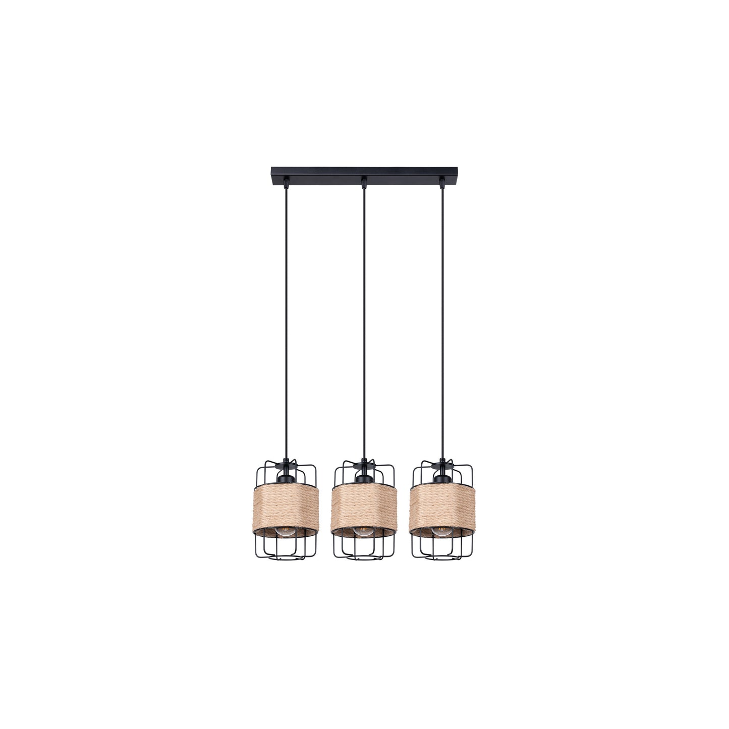 Gizur 3L Pendant in Black
