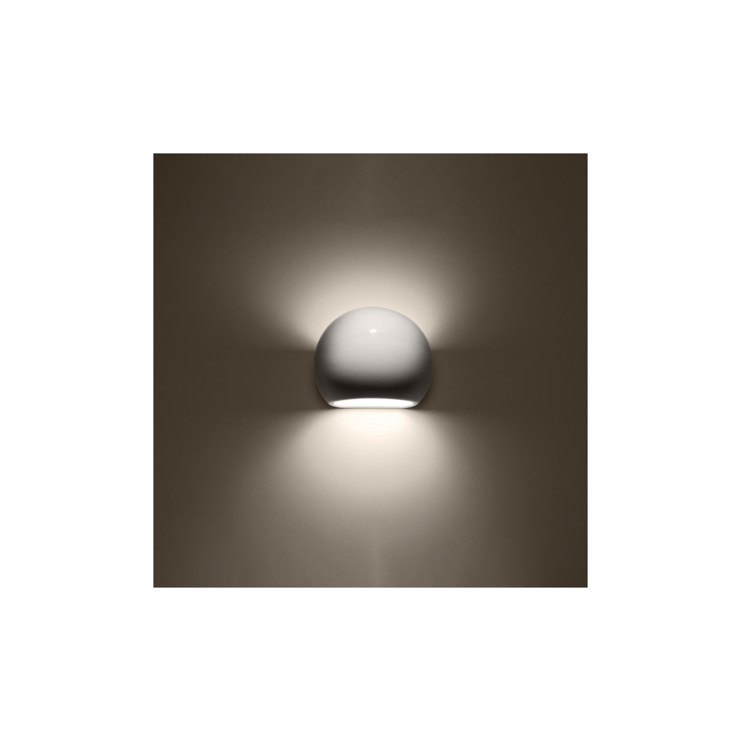 Globe Varnished Wall Light in White Gloss
