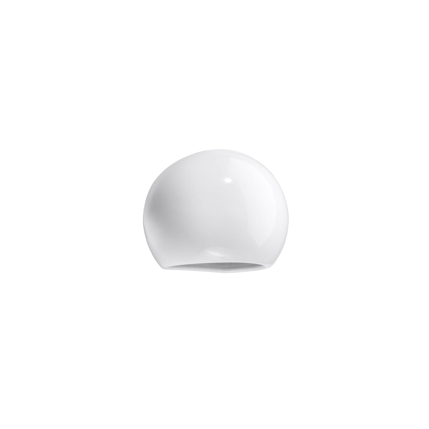 Globe Varnished Wall Light in White Gloss