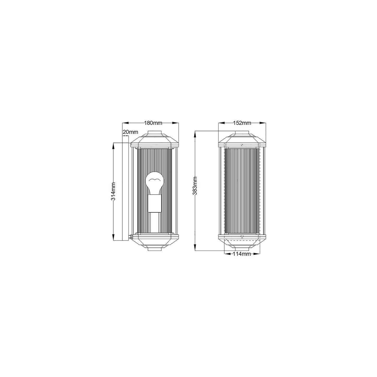 Castelle 1-Light Wall Lantern