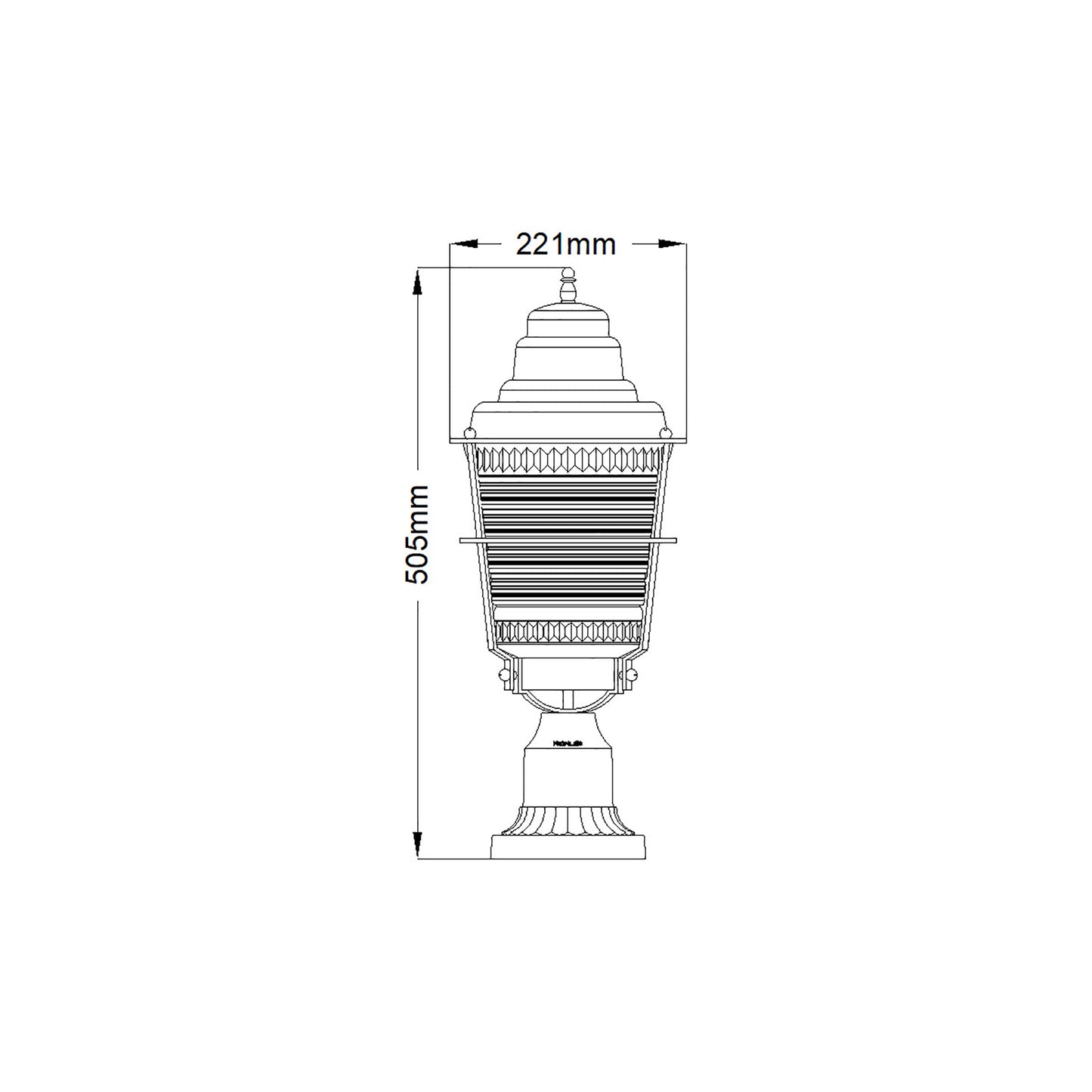 Chance Harbor 1-Light Pedestal Lantern in Weathered Zinc