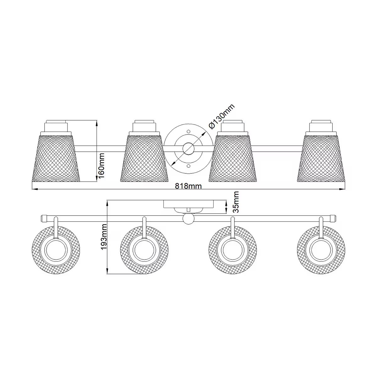 Hudson 4-Light Wall Light