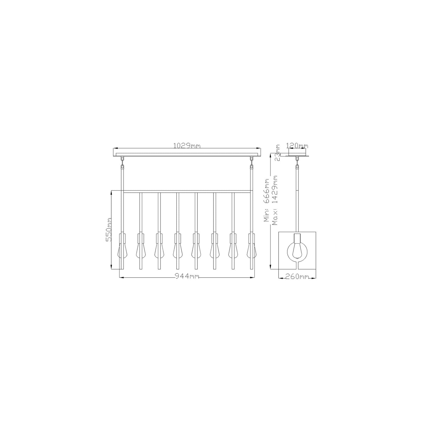 Ludlow 8-Light Pendant