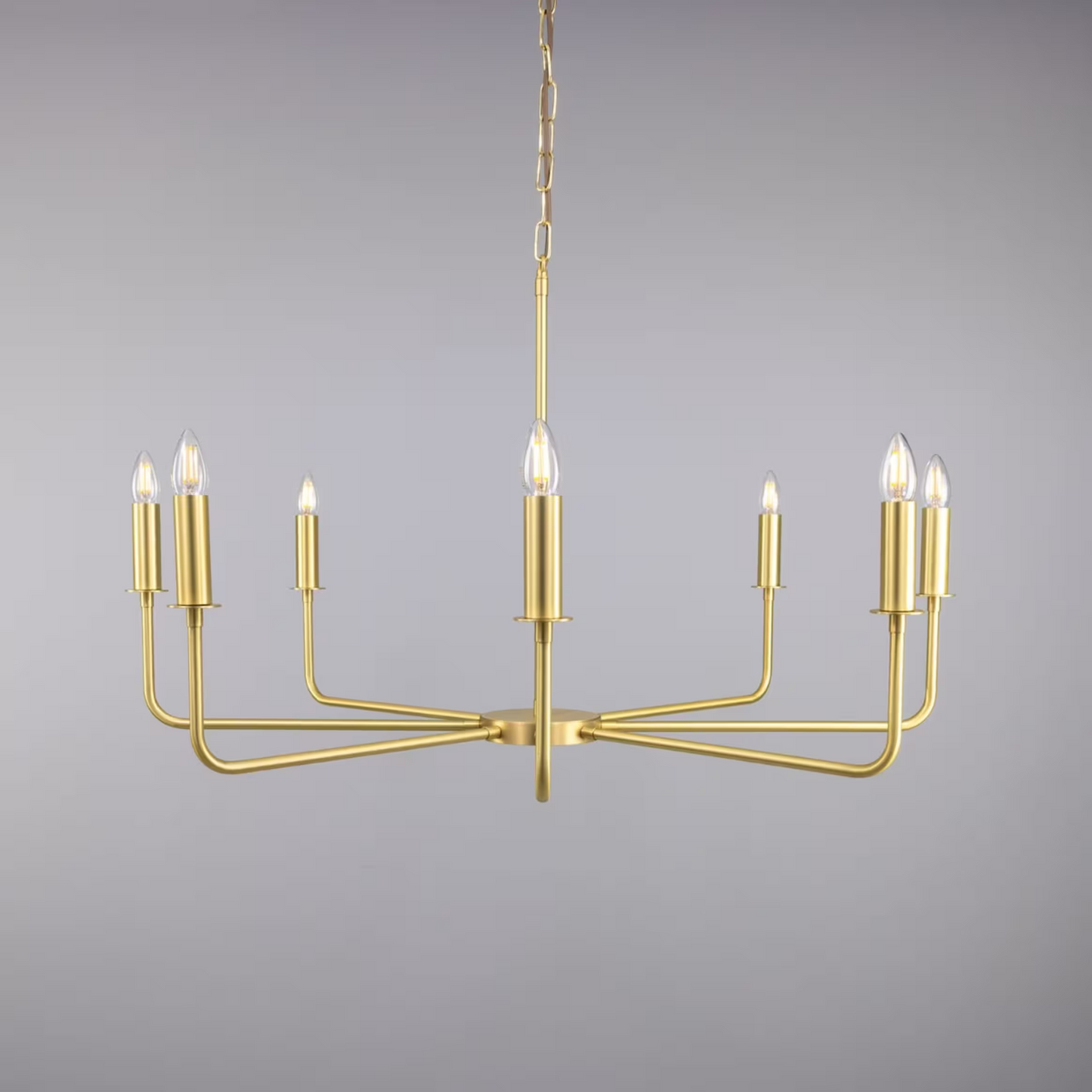 Irvine 8-Light Modern Brass Chandelier