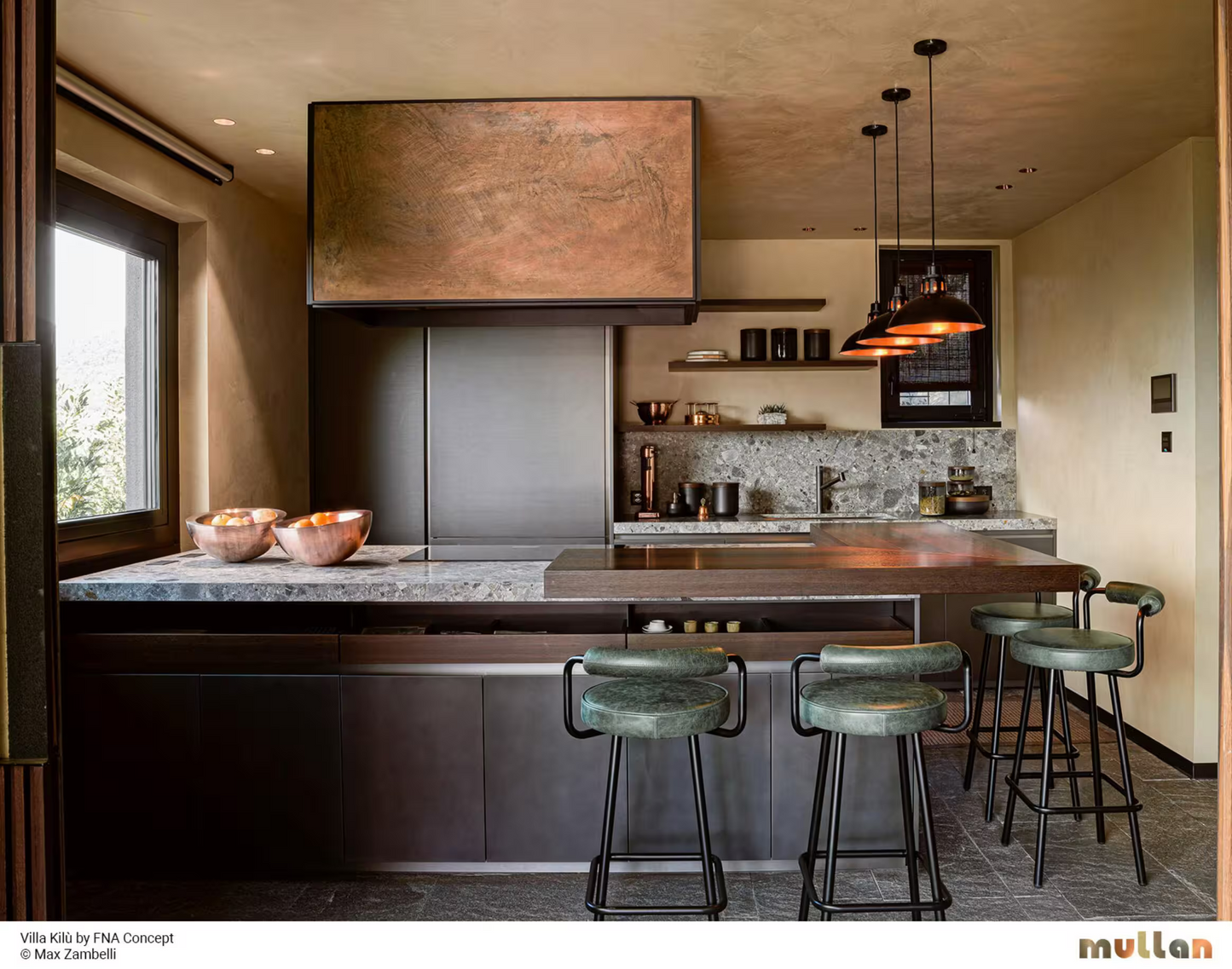 Bessemer Vintage Black and Copper Pendant