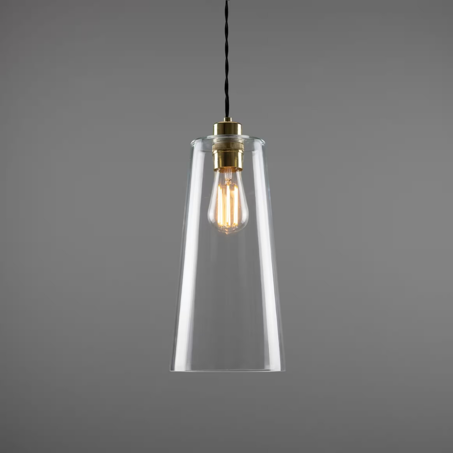 Malang Tall Slender Clear Glass Pendant