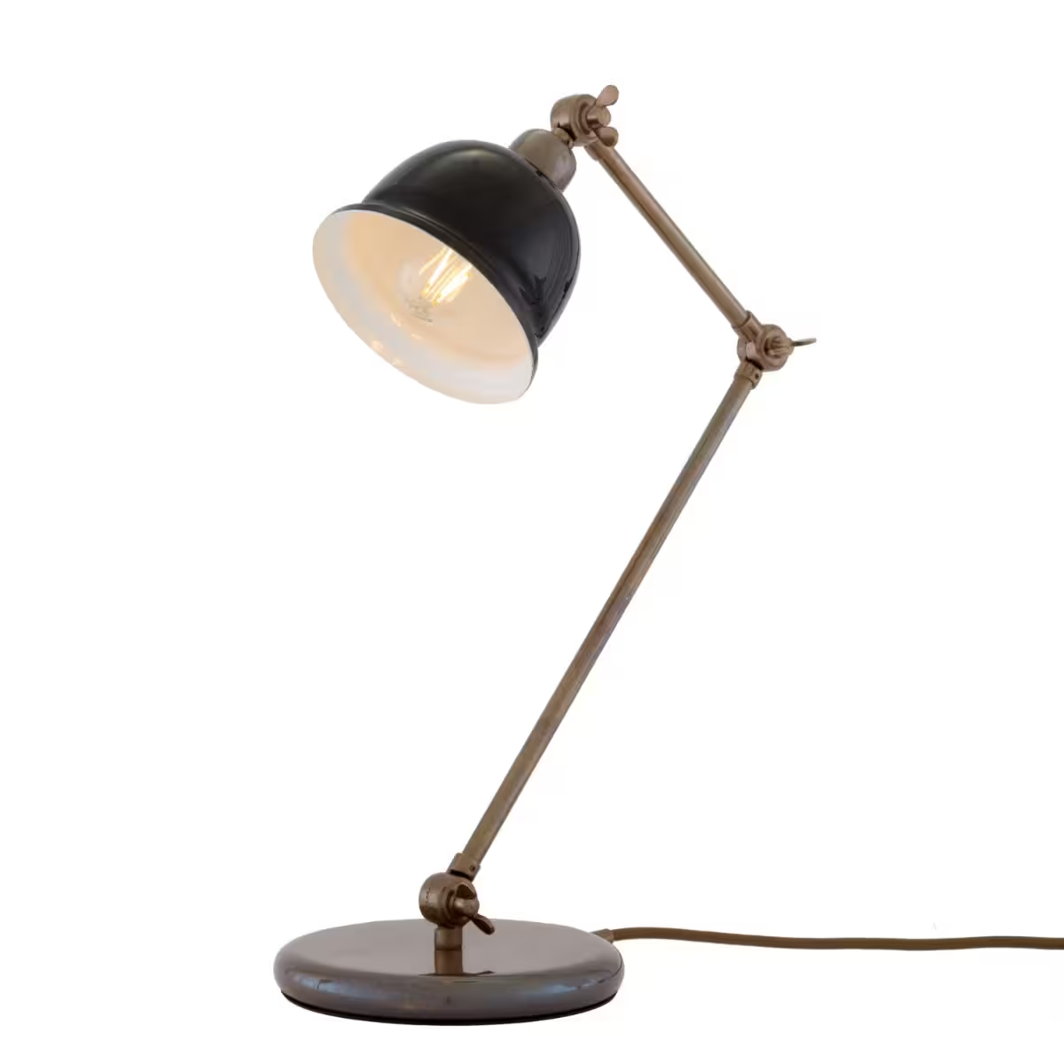 Nico Vintage Brass Table Lamp