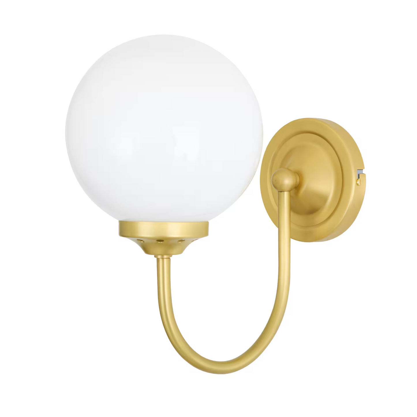 Bragan Traditional Opal Glass Globe Wall Light