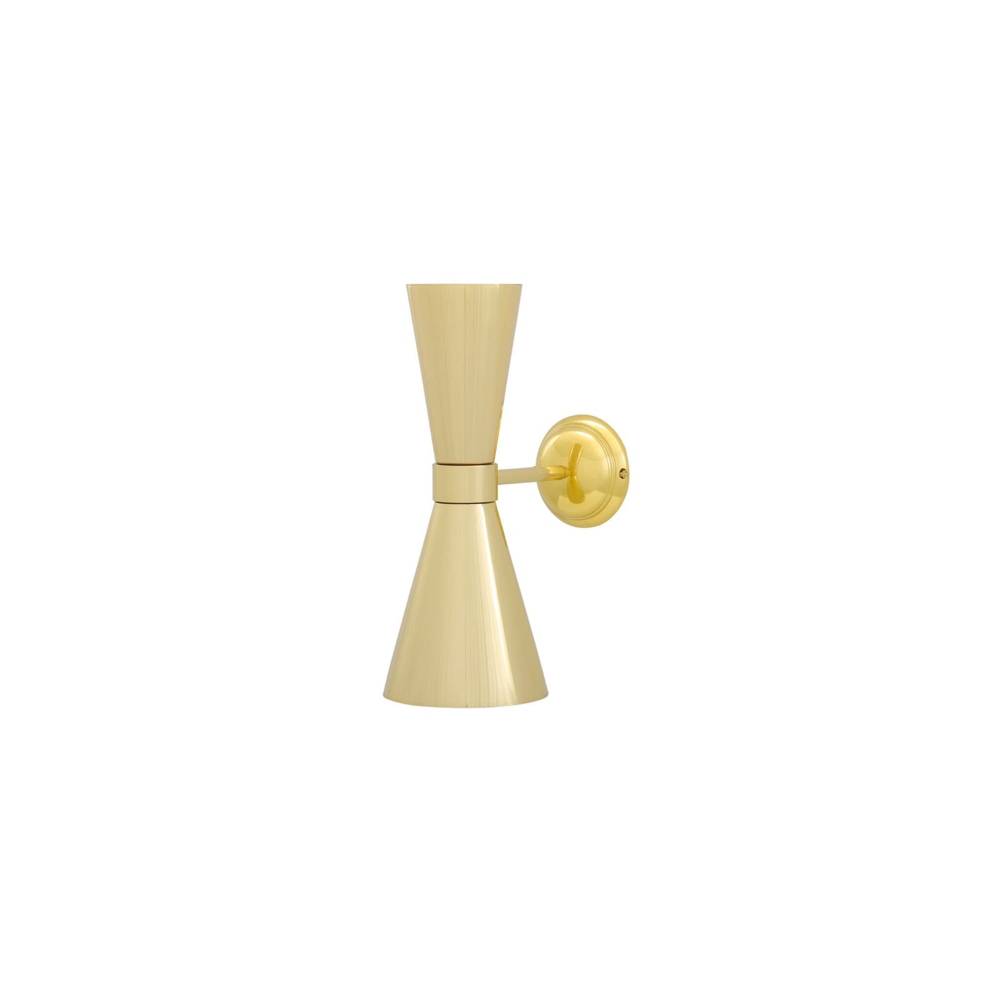Amias Mid-Century Double Brass Cone Wall Light