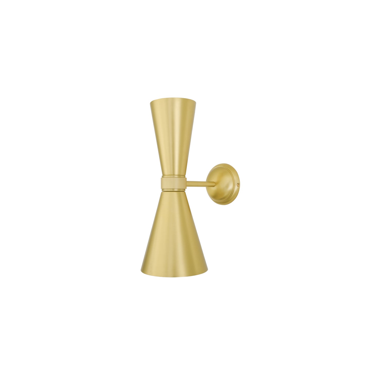 Amias Mid-Century Double Brass Cone Wall Light