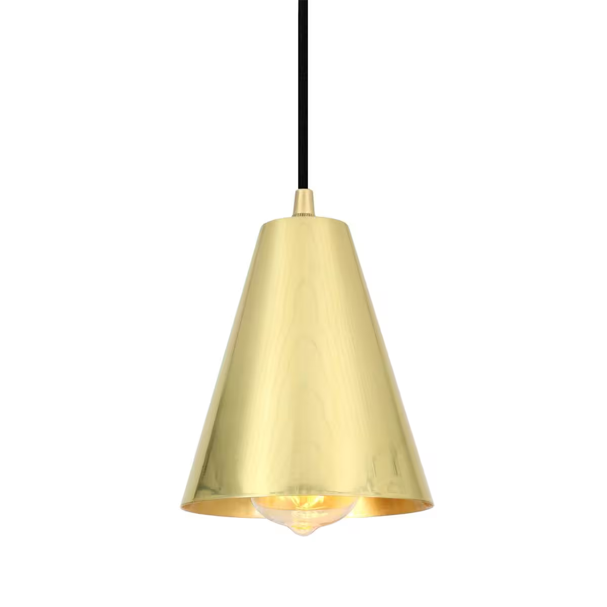 Moya 14cm Modern Brass Cone Pendant