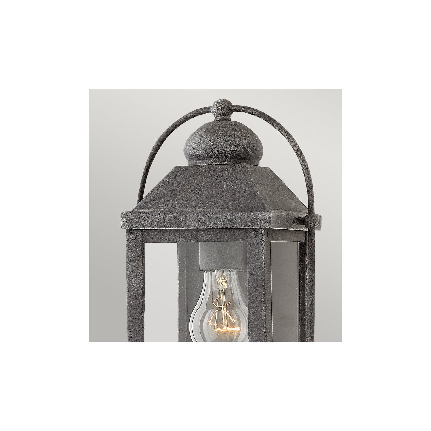 Anchorage 1-Light Wall Lantern in Aged Zinc