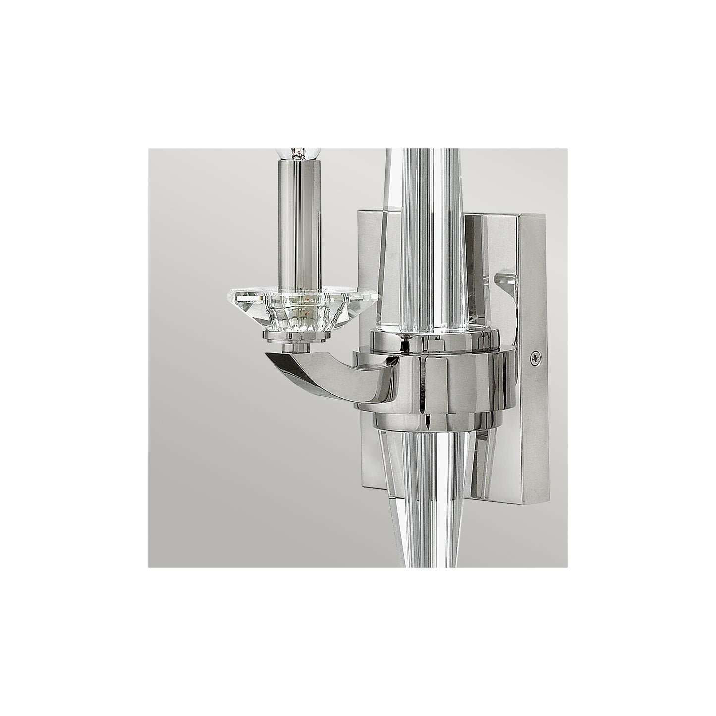 Ascher 1-Light Wall Light in Polished Nickel