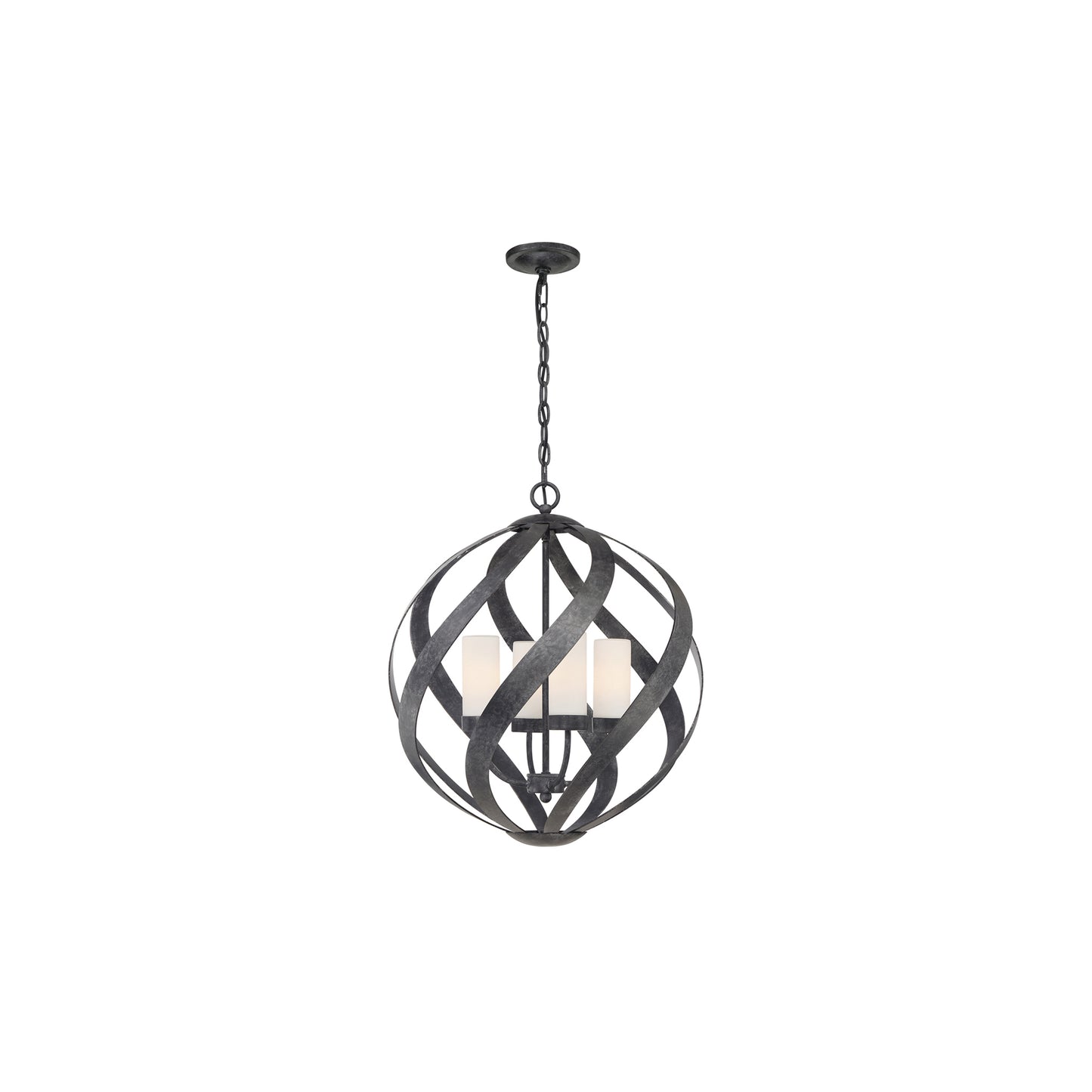 Blacksmith 4-Light Outdoor Chandelier in Old Black