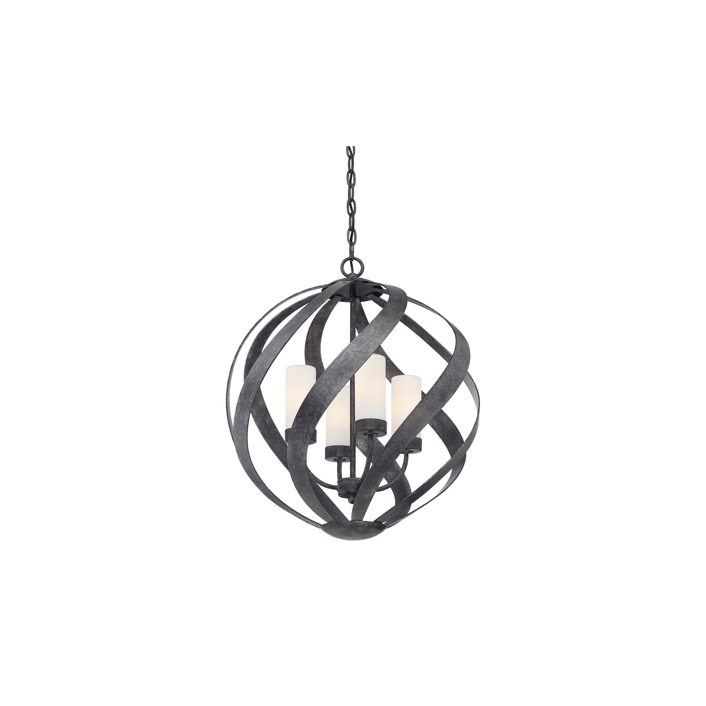 Blacksmith 4-Light Outdoor Chandelier in Old Black