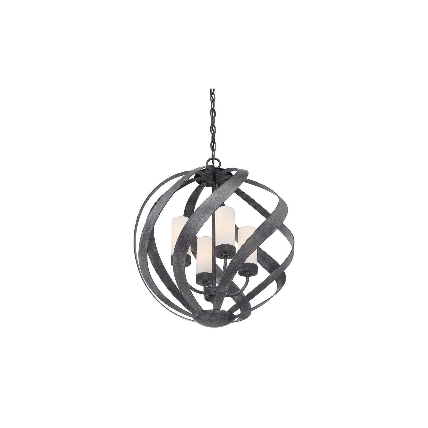 Blacksmith 4-Light Outdoor Chandelier in Old Black