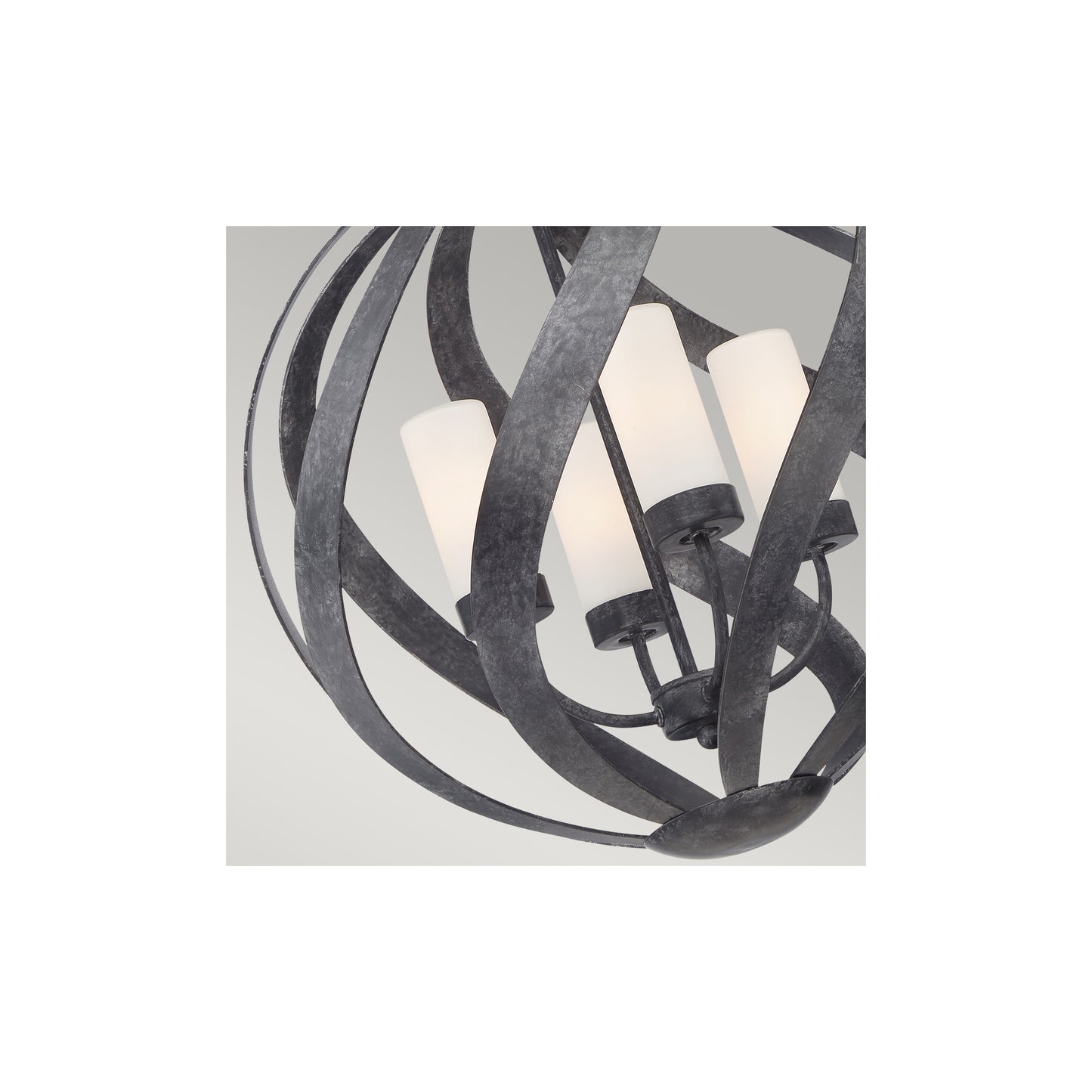 Blacksmith 4-Light Outdoor Chandelier in Old Black