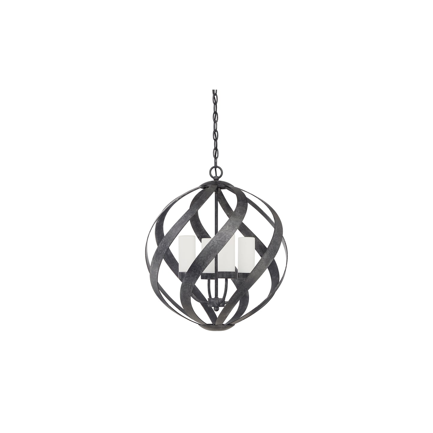 Blacksmith 4-Light Outdoor Chandelier in Old Black