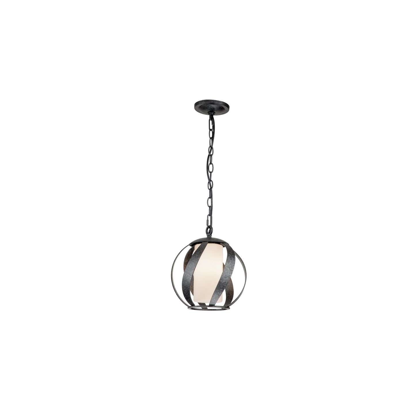 Blacksmith 1-Light Outdoor Pendant in Old Black