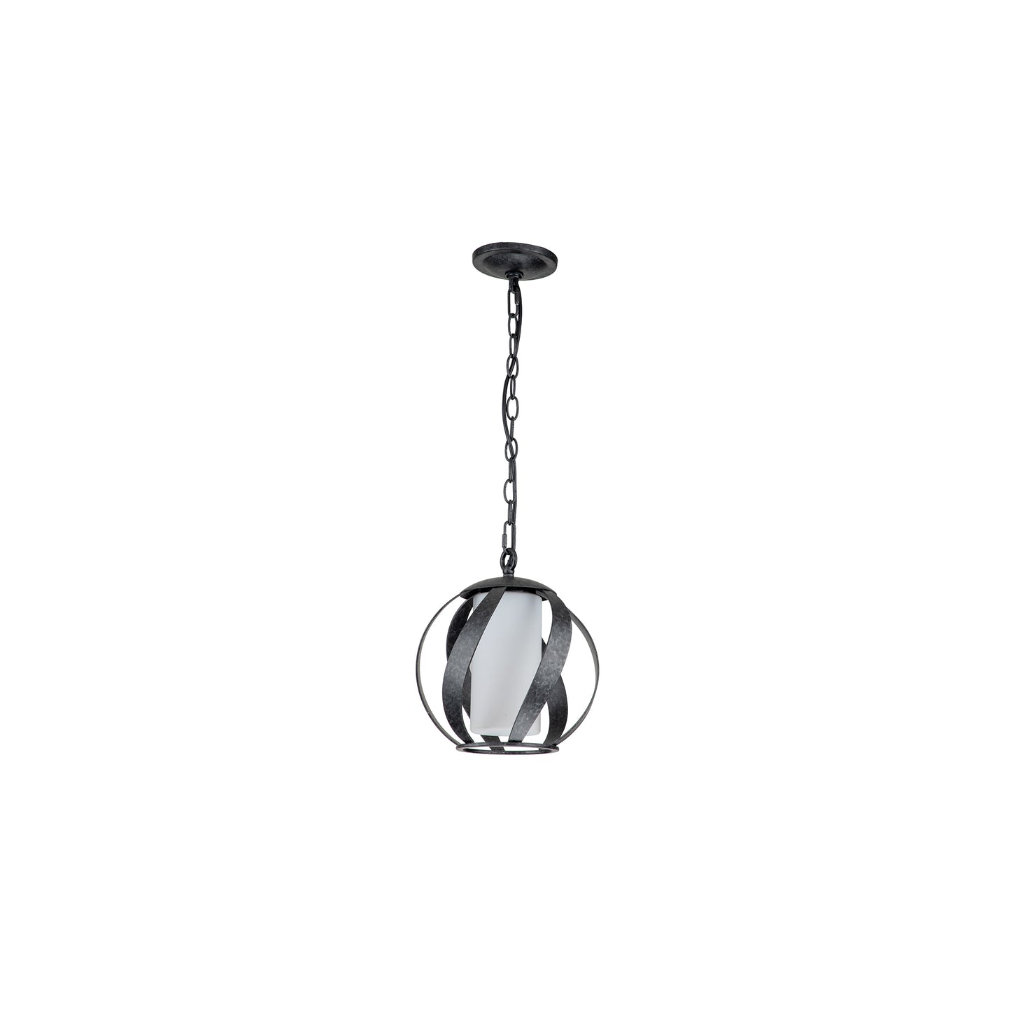 Blacksmith 1-Light Outdoor Pendant in Old Black