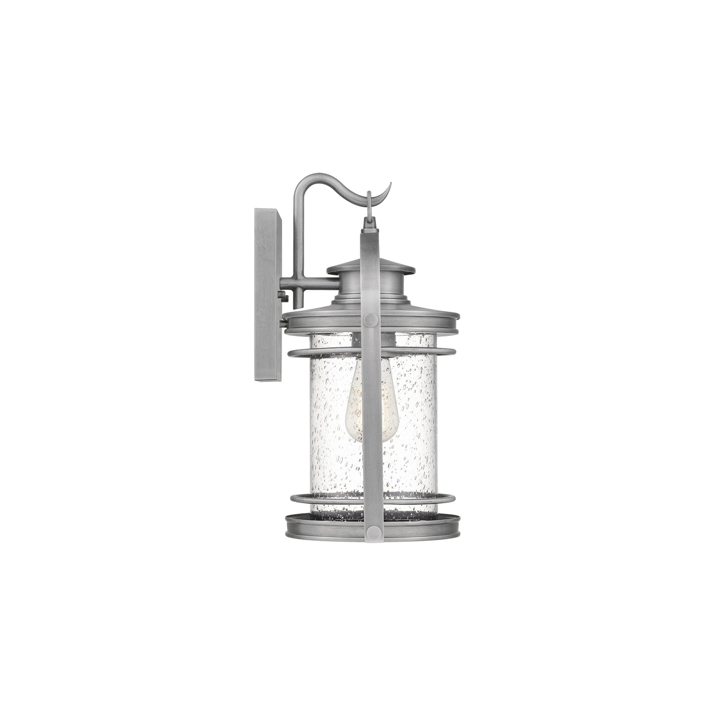 Booker 1-Light Wall Lantern in Industrial Aluminium