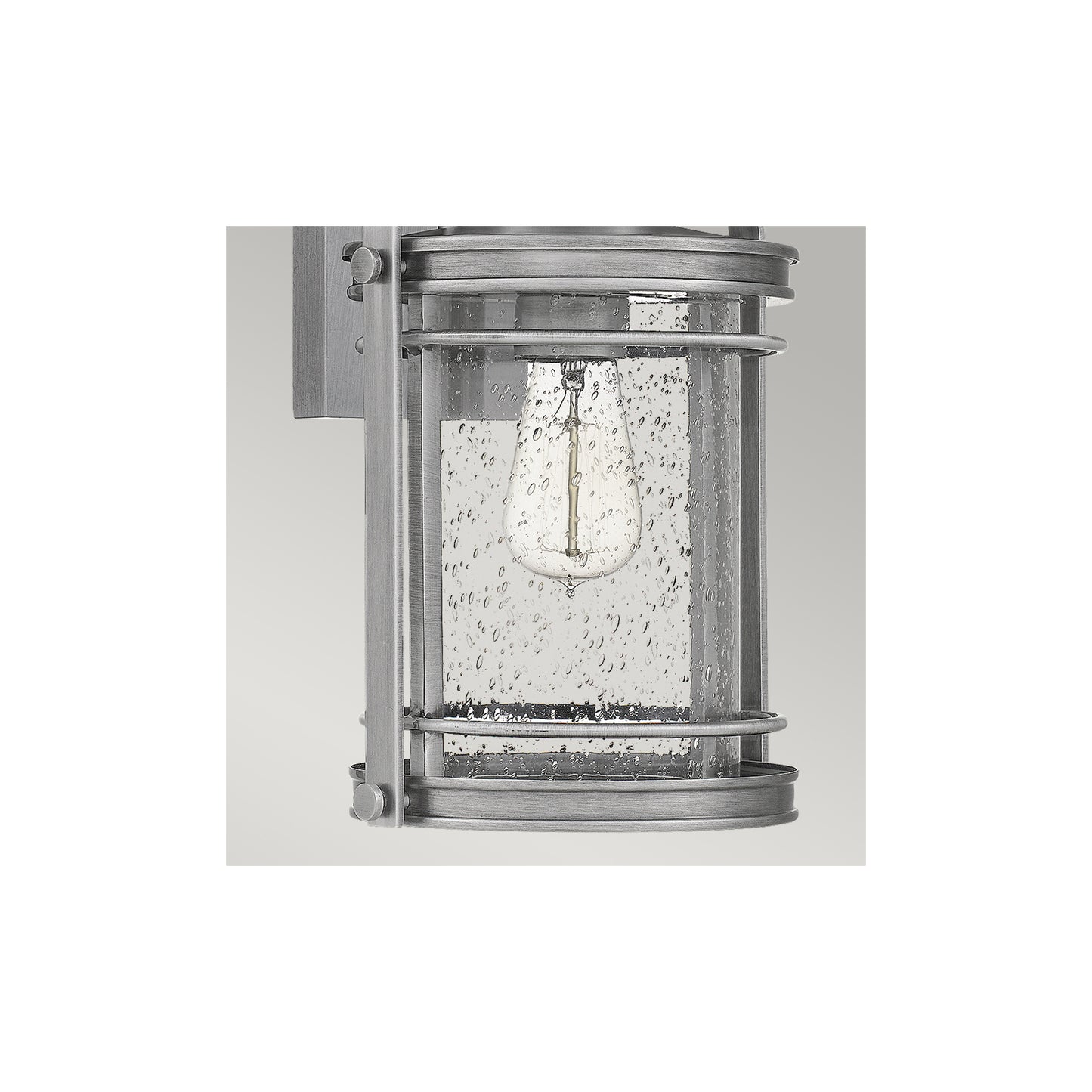Booker 1-Light Wall Lantern in Industrial Aluminium