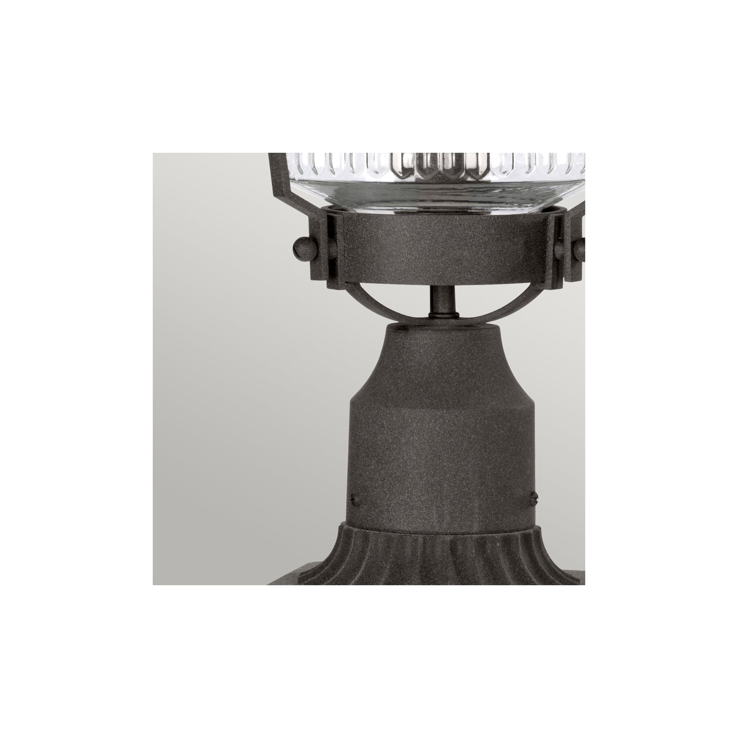 Chance Harbor 1-Light Pedestal Lantern in Weathered Zinc