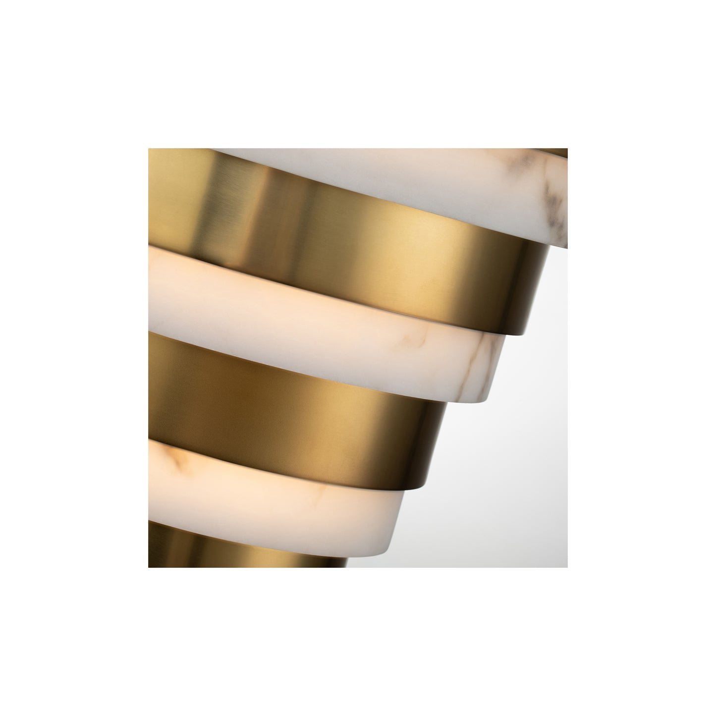 Echelon LED Wall Light in Heritage Brass