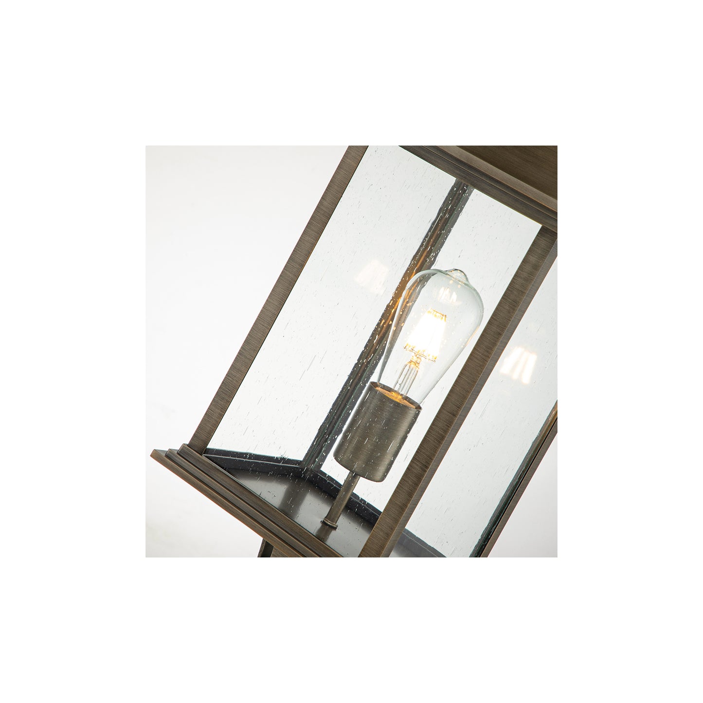 Grant 1-Light Large Pedestal Lantern in Burnished Bronze