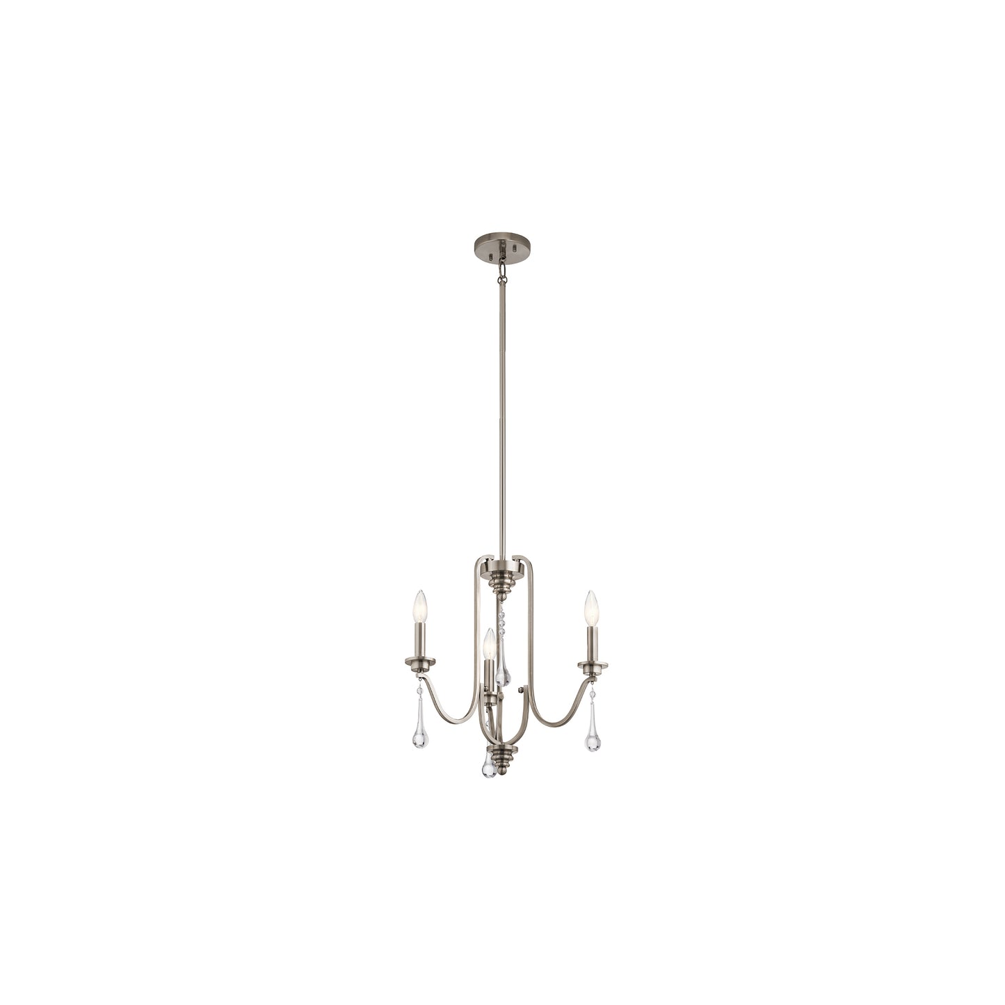 Karlee 3-Light Chandelier in Classic Pewter