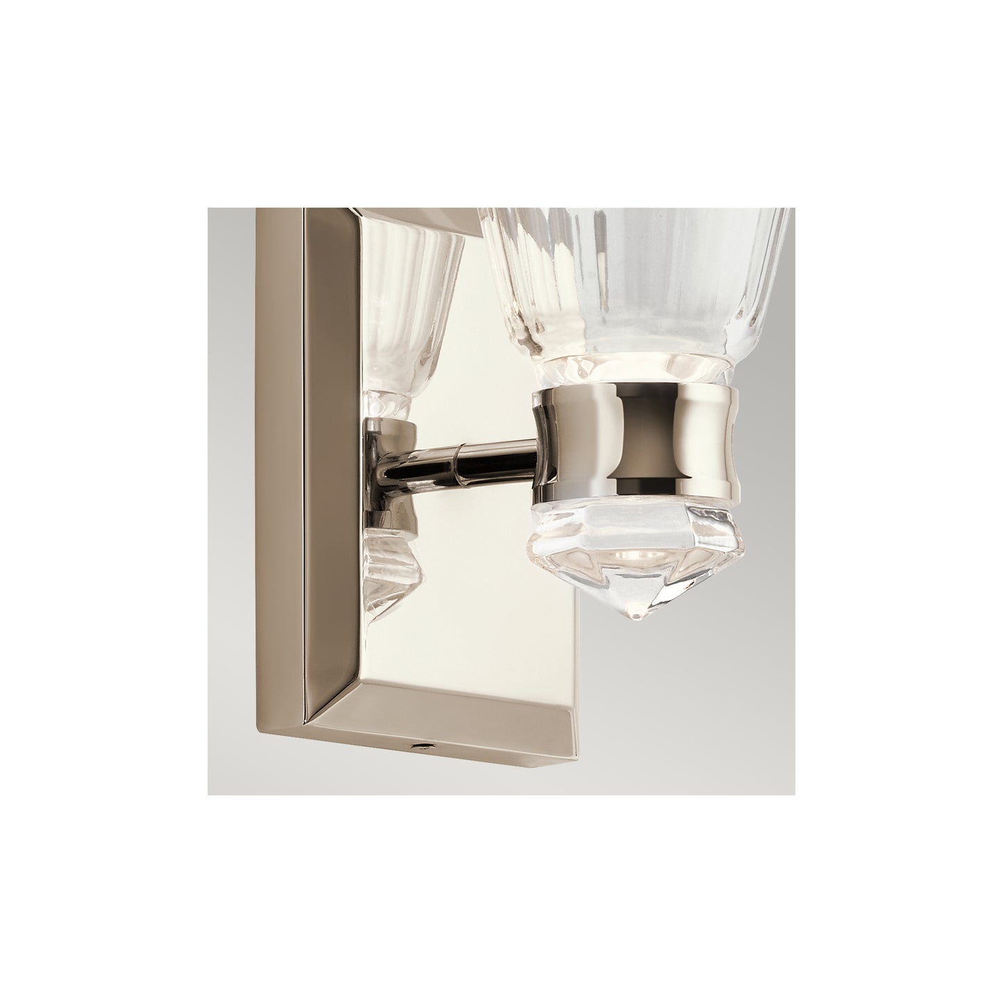 Kayva LED 1 Arm Dual-lit Wall Light in Polished Nickel