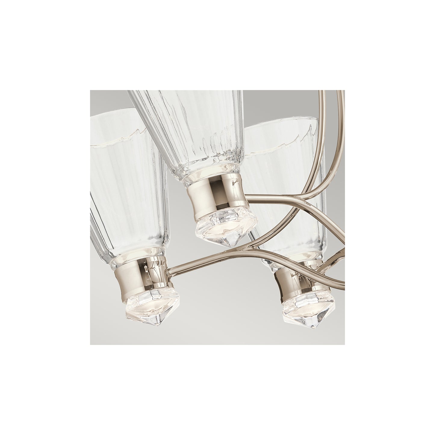 Kayva LED 13-Light 6 Arm Chandelier in Polished Nickel