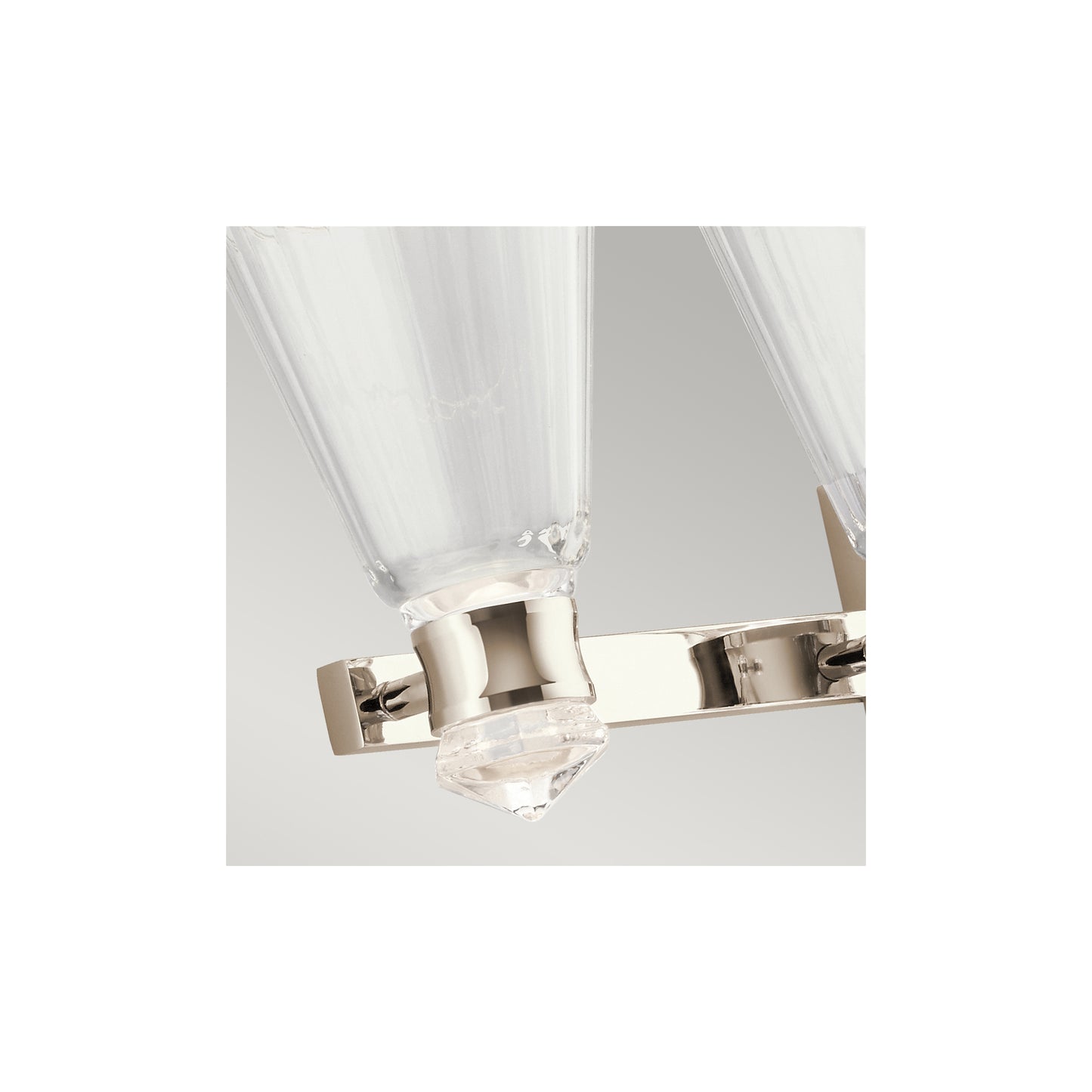 Kayva LED 4 Arm Dual-lit Wall Light in Polished Nickel