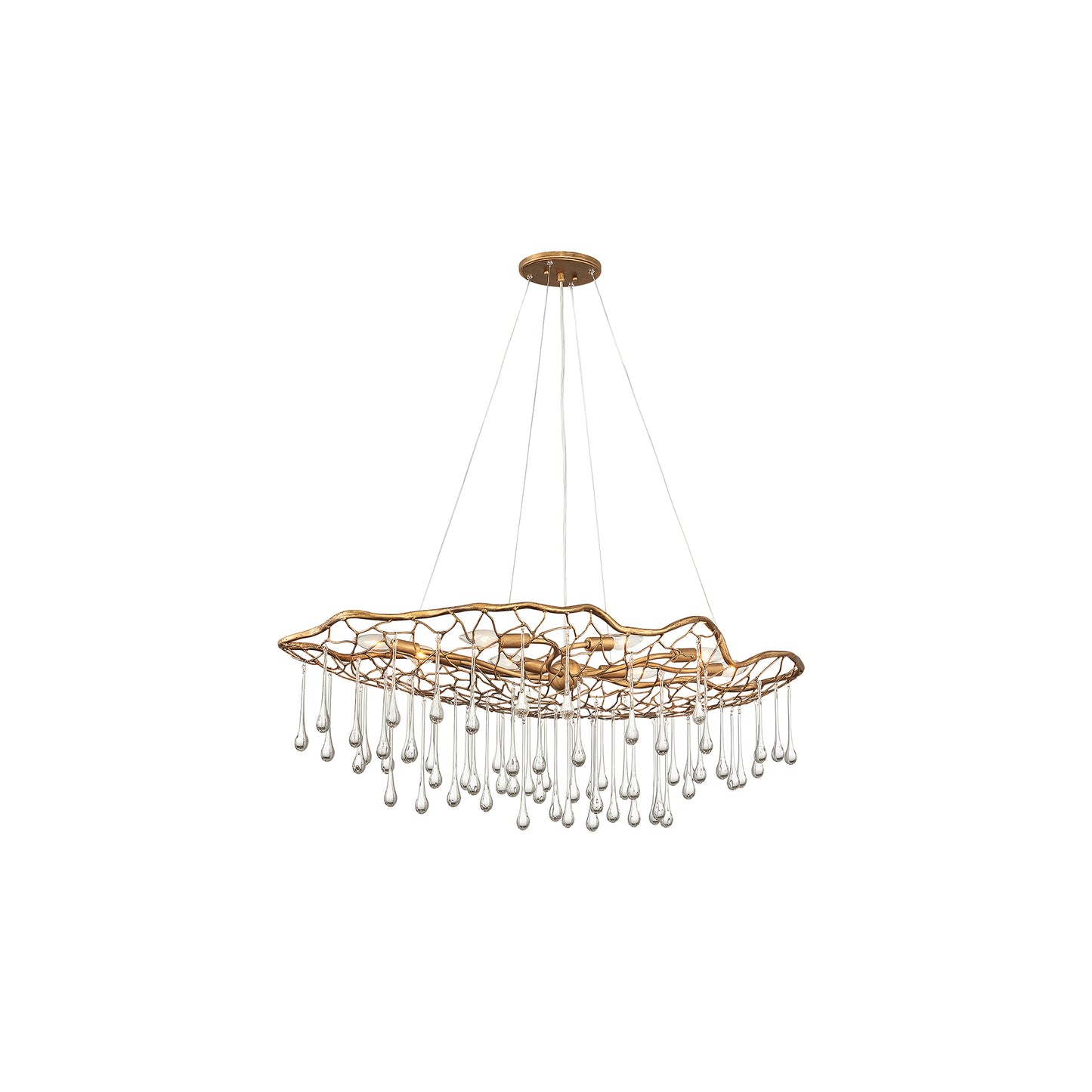 Laguna 8-Light Pendant in Burnished Gold