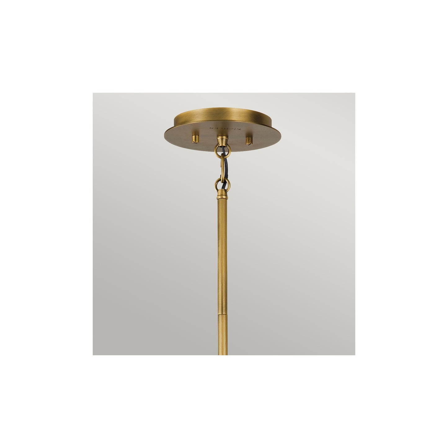 Linara 6-Light Pendant Chandelier in Black & Natural Brass