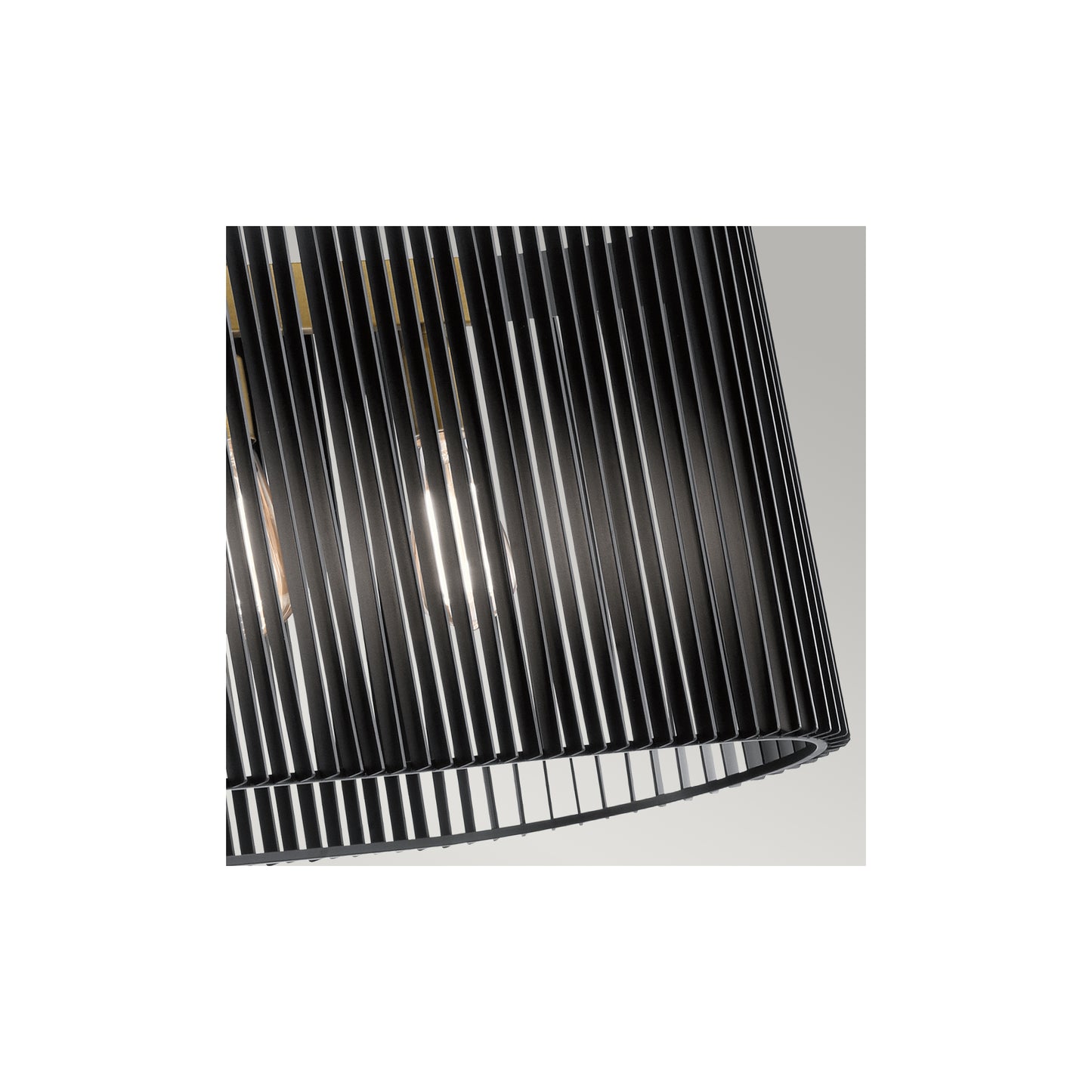 Linara 5-Light Linear Pendant Chandelier in Black & Natural Brass