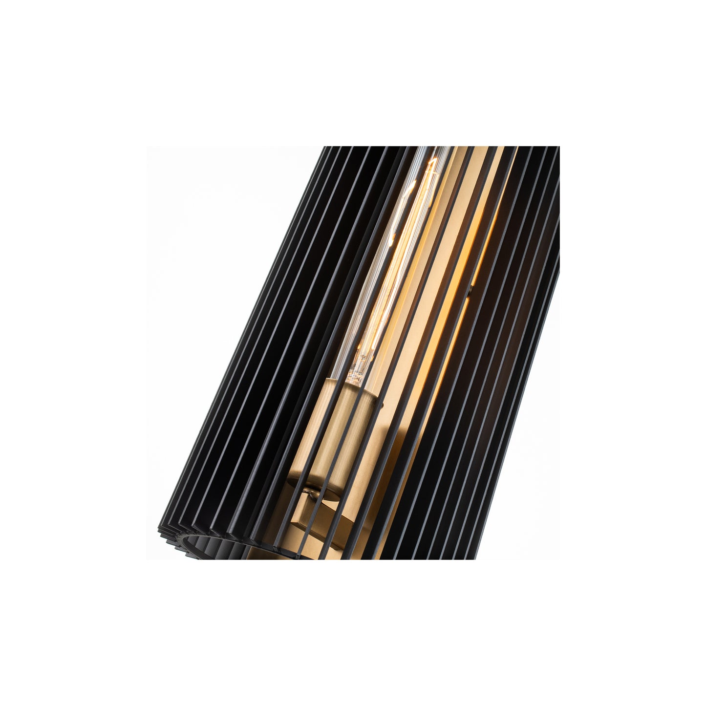 Linara 1-Light Wall Light in Black & Natural Brass