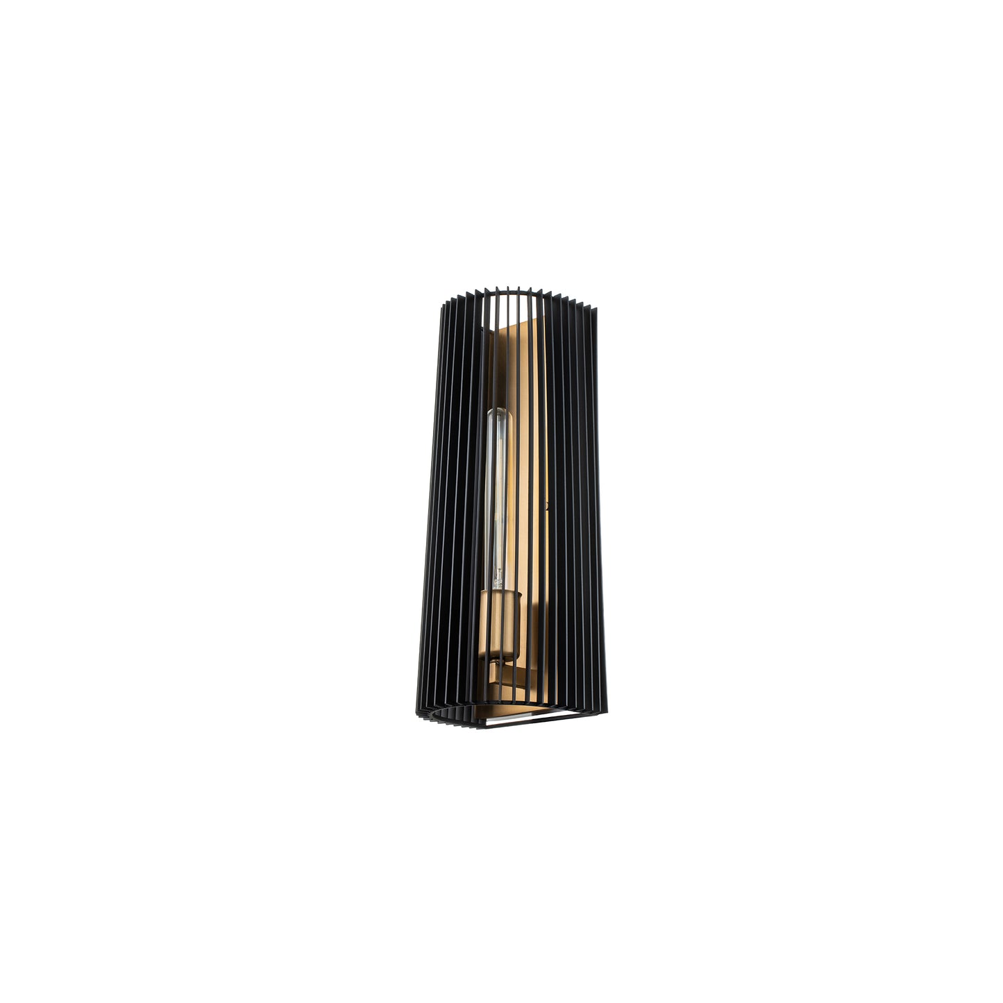 Linara 1-Light Wall Light in Black & Natural Brass