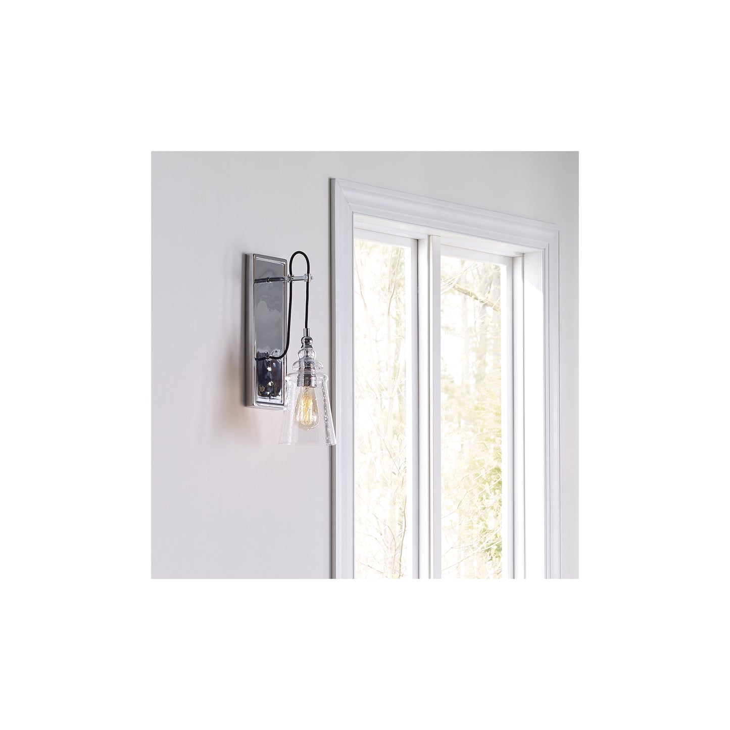 Loras 1-Light Wall Light in Chrome