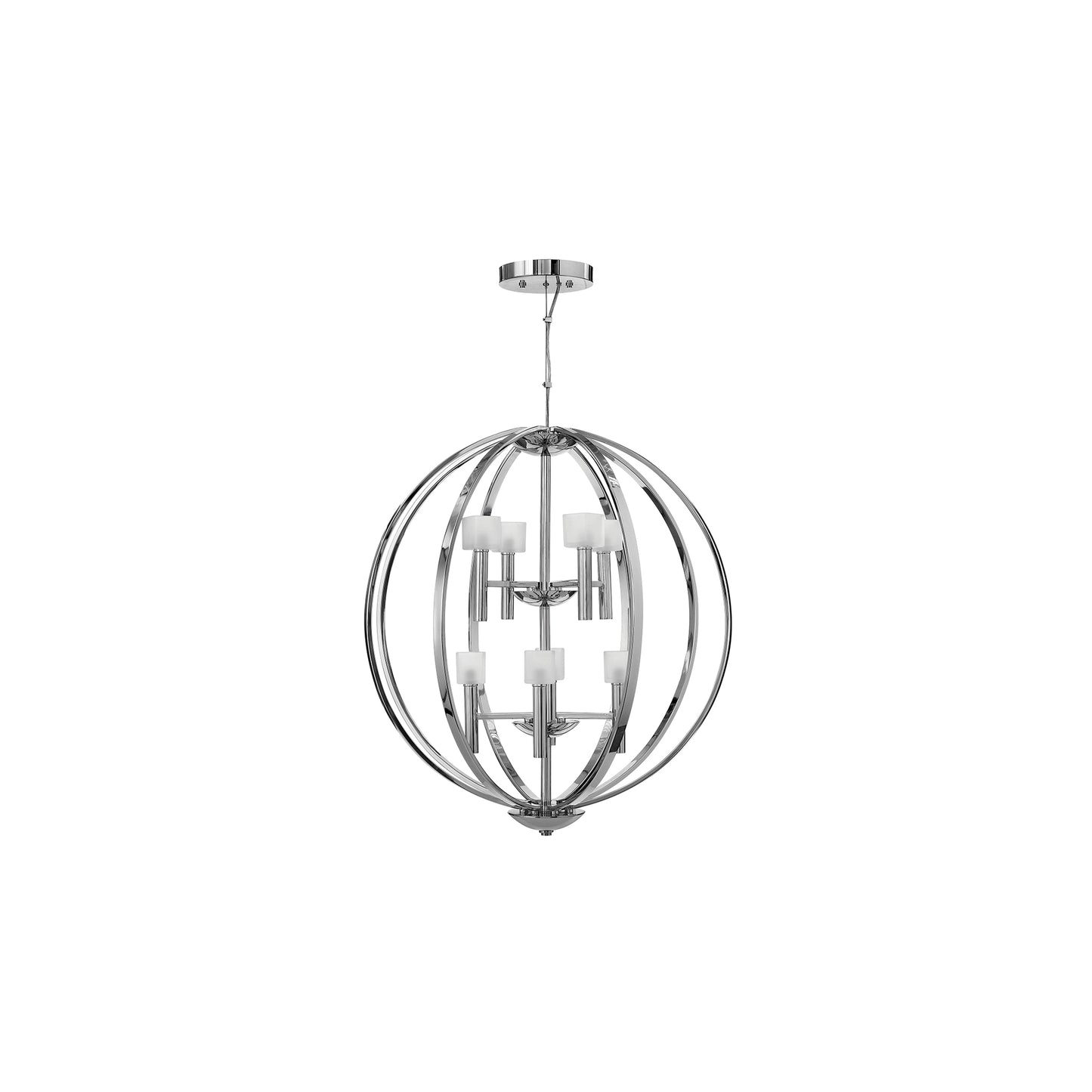 Mondo 8-Light Pendant Chandelier in Polished Chrome