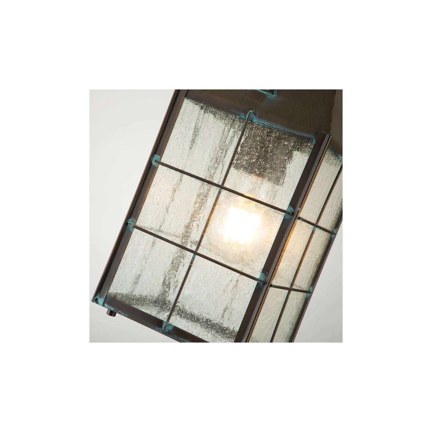 Nantucket 1-Light Medium Chain Lantern in Aged Brass