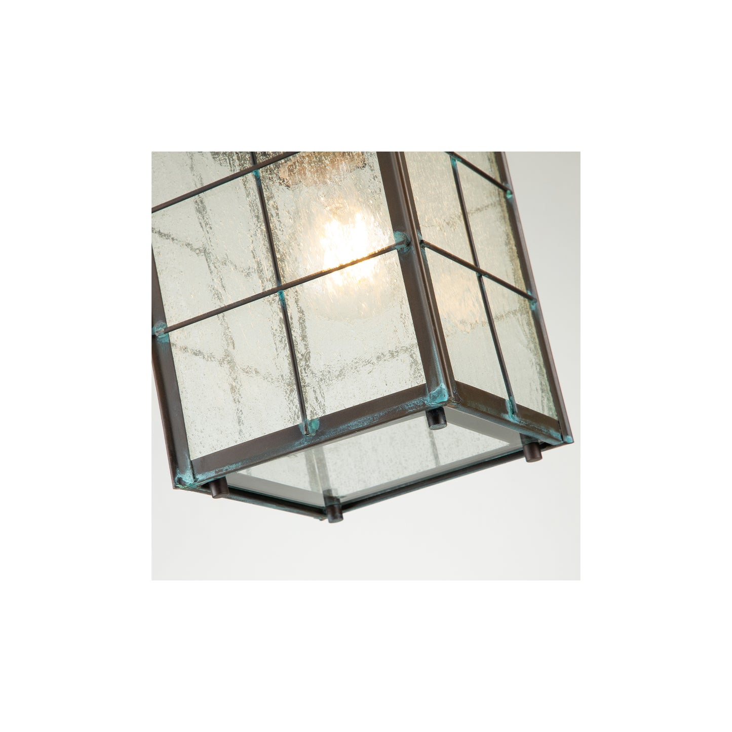 Nantucket 1-Light Medium Chain Lantern in Aged Brass