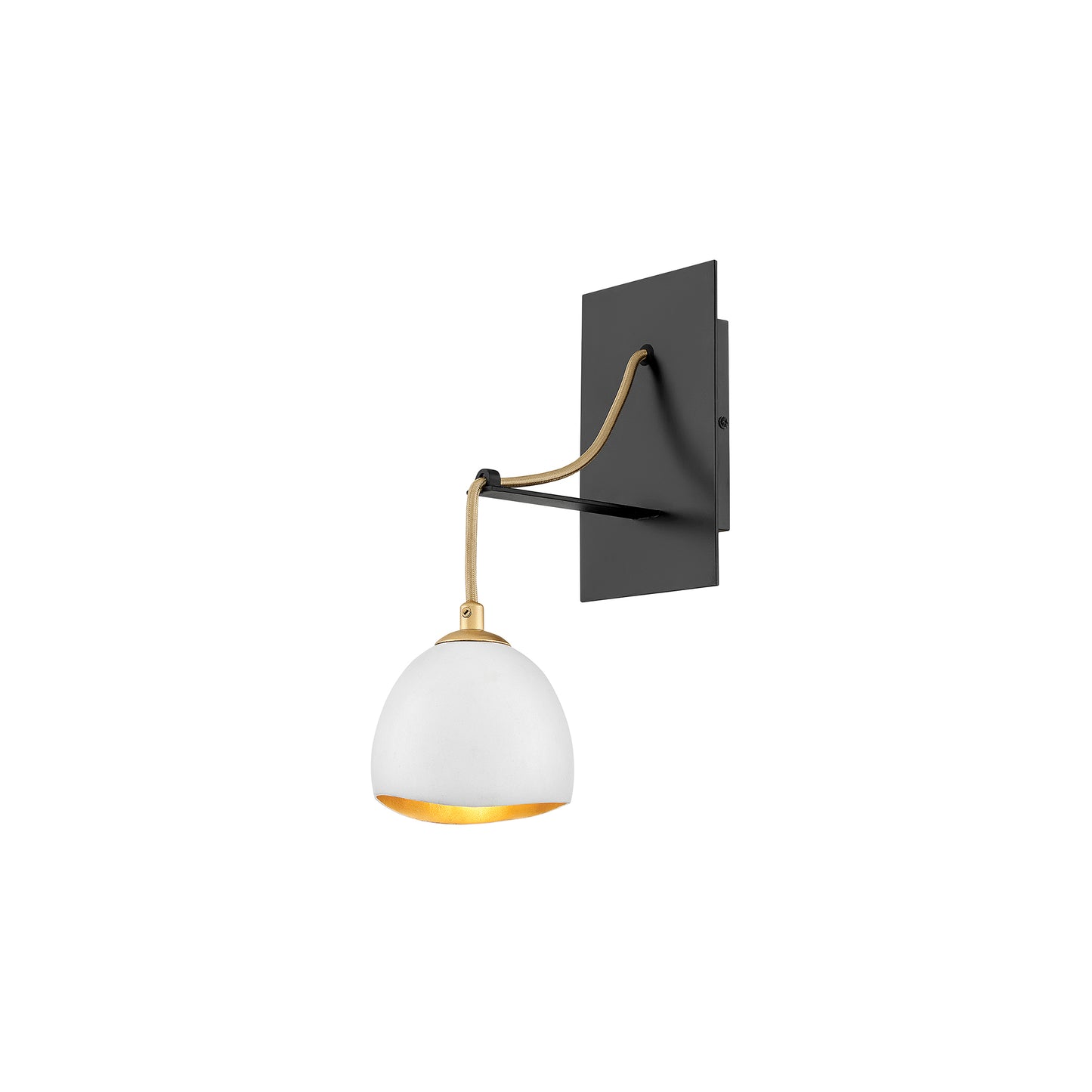 Nula 1-Light Wall Light in Shell White & Luxe Gold